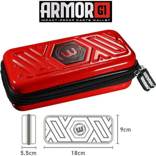 Etui na lotki Winmau Armor G1, czerwone