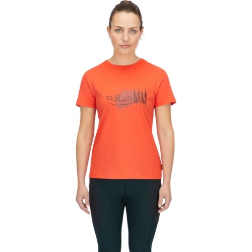 Koszulka damska Rab Tuku Bloc Tee Wmns - Rausva