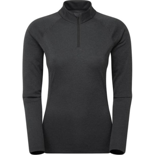 Damska koszulka Montane F Dart Zip Neck T-Shirt - Juoda