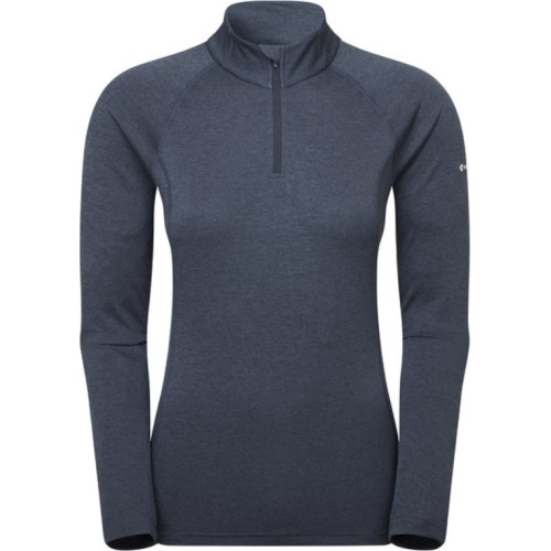 Damska koszulka Montane F Dart Zip Neck T-Shirt - Eclipse Blue