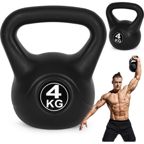 Kettlebell kettle 4 kg do ćwiczeń hantla kula odważnik obciążenie ciężar fitness ModernHome