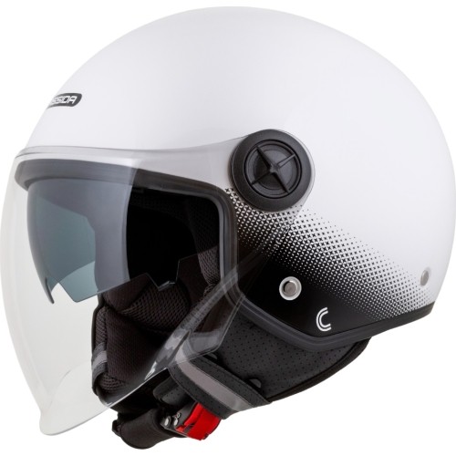 Kask motocyklowy Cassida Handy Plus biały/czarny