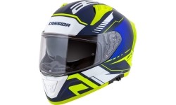 Kask motocyklowy Cassida Aero Drome Blue/Fluo Yellow/Light Blue/White