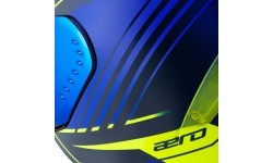 Kask motocyklowy Cassida Aero Drome Blue/Fluo Yellow/Light Blue/White