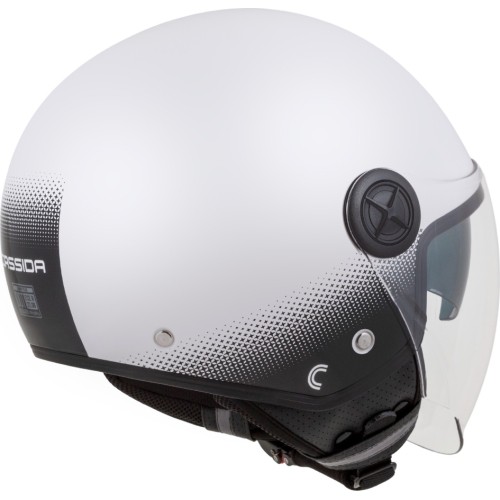 Kask motocyklowy Cassida Handy Plus biały/czarny