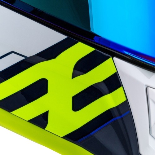 Kask motocyklowy Cassida Aero Drome Blue/Fluo Yellow/Light Blue/White