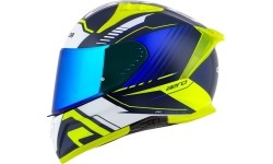 Kask motocyklowy Cassida Aero Drome Blue/Fluo Yellow/Light Blue/White