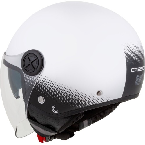 Kask motocyklowy Cassida Handy Plus biały/czarny