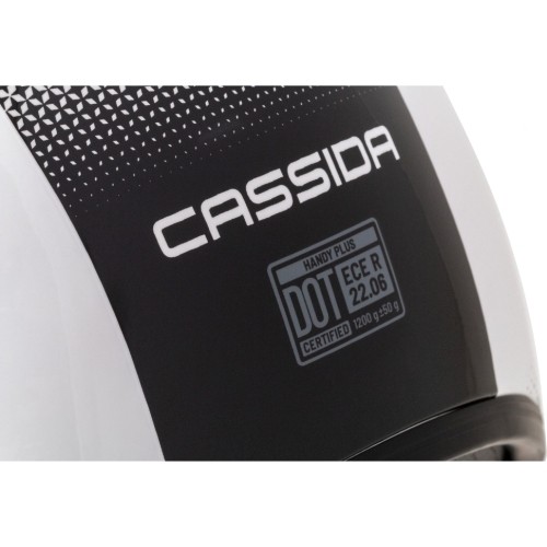 Kask motocyklowy Cassida Handy Plus biały/czarny