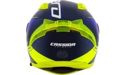 Kask motocyklowy Cassida Aero Drome Blue/Fluo Yellow/Light Blue/White