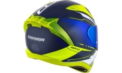 Kask motocyklowy Cassida Aero Drome Blue/Fluo Yellow/Light Blue/White