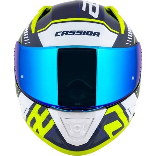 Kask motocyklowy Cassida Aero Drome Blue/Fluo Yellow/Light Blue/White