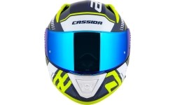 Kask motocyklowy Cassida Aero Drome Blue/Fluo Yellow/Light Blue/White