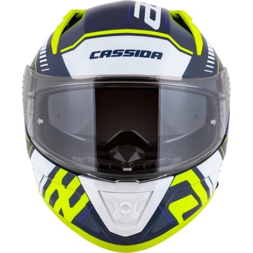 Kask motocyklowy Cassida Aero Drome Blue/Fluo Yellow/Light Blue/White