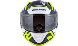 Kask motocyklowy Cassida Aero Drome Blue/Fluo Yellow/Light Blue/White