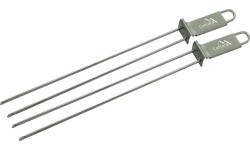 Podwójne szpikulce do grilla, 32 cm, zestaw 2 szt.
