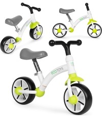 Rowerek biegowy dla dzieci koła EVA regulowane siodełko zielony ECOTOYS