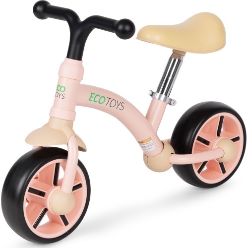 Rowerek biegowy dla dzieci koła EVA regulacja siodełka różowy ECOTOYS