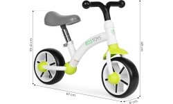 Rowerek biegowy dla dzieci koła EVA regulacja siodełka zielony ECOTOYS