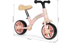 Rowerek biegowy dla dzieci koła EVA regulacja siodełka różowy ECOTOYS