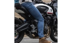 Męskie jeansy motocyklowe Oxford Original Approved CE Regular Fit Rinsed Wash Mid Blue