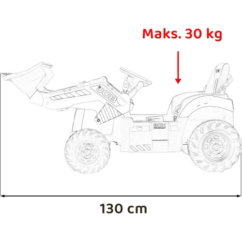 Pojazd koparka JCB, żółty