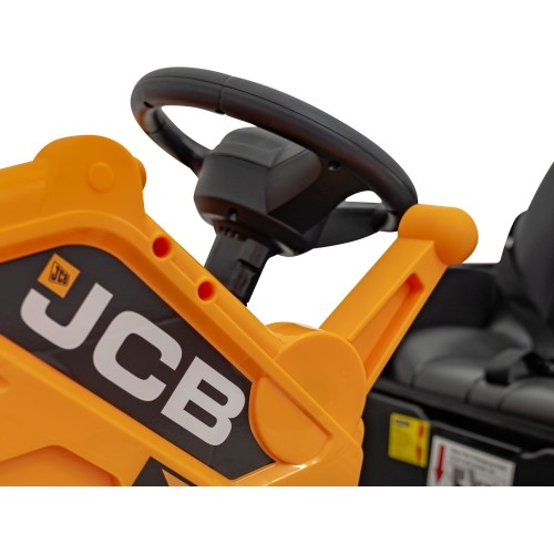 Pojazd koparka JCB, żółty