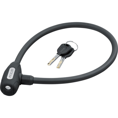Zapięcie linkowe KLS Jolly 650 mm z 2 kluczami, czarne