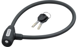 Zapięcie linkowe KLS Jolly 650 mm z 2 kluczami, czarne