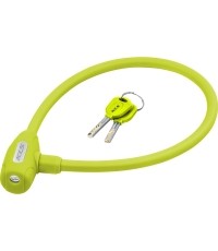 Zapięcie rowerowe KLS Jolly, 650 mm, z 2 kluczami (limonkowe)