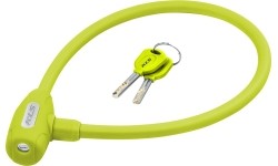 Zapięcie rowerowe KLS Jolly, 650 mm, z 2 kluczami (limonkowe)