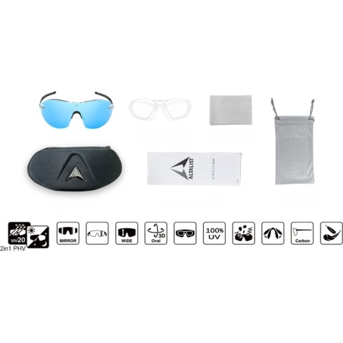 Fotochromowe okulary przeciwsłoneczne Altalist Kisou PRD - Black with Blue Lenses