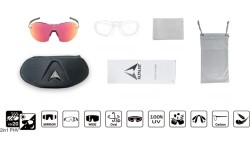 Fotochromowe okulary przeciwsłoneczne Altalist Kisou PRD - Black with Red lenses