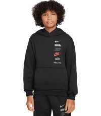 Nike Džemperis Paaugliams K Nsw Club Flc Hdy Mlogo Black HQ0970 010