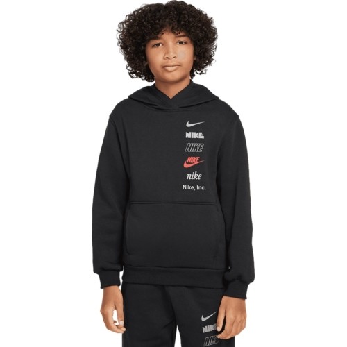 Bluza Nike dla młodzieży K NSW Club Flc Hdy Mlogo Black HQ0970 010