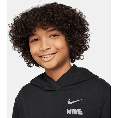 Nike Džemperis Paaugliams K Nsw Club Flc Hdy Mlogo Black HQ0970 010