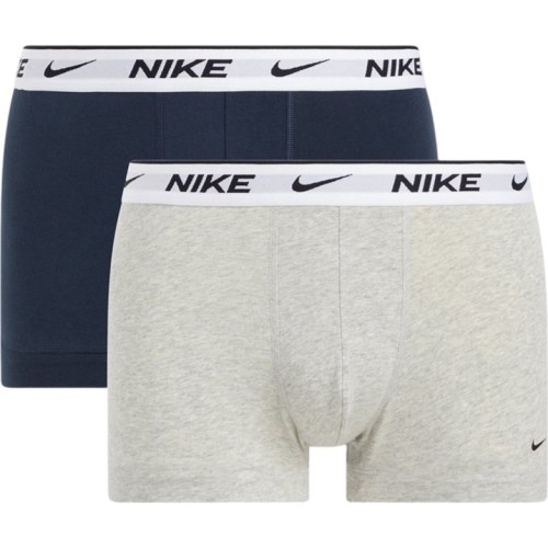 Nike Apatiniai Vyrams Eday Cotton Strch 2Pk Trunk Blue Grey KE1085 402