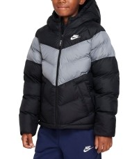 Kurtka młodzieżowa Nike NSW Syn FL Hd Jckt, czarno-szara FN7730 013