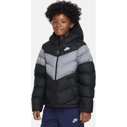 Kurtka młodzieżowa Nike NSW Syn FL Hd Jckt, czarno-szara FN7730 013