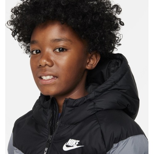 Kurtka młodzieżowa Nike NSW Syn FL Hd Jckt, czarno-szara FN7730 013
