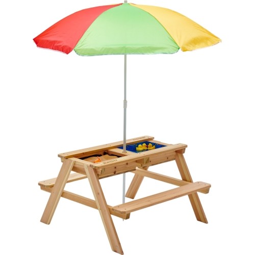 Stół piknikowy z parasolem Plum Surfside Sand Water