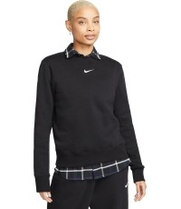 Nike Džemperis Moterims W Nsw Phnx Fleece Os Crew Black DQ5751 010