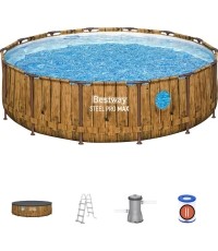 Basen stelażowy 14FT 427x107cm Steel PRO MAX BESTWAY