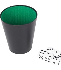 Kubek do kości 9 cm z 5 kośćmi