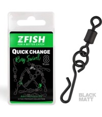 'ZFISH Quick Change Ring Swivel Matt rozmiar 8