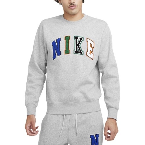 Bluza męska Nike Club Bb Crew Letters, szara FZ0879 063