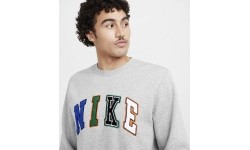 Bluza męska Nike Club Bb Crew Letters, szara FZ0879 063