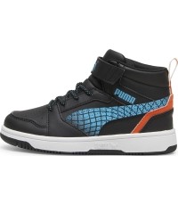 Buty dziecięce Puma Rebound V6 Mid Jr Black Blue White 397946 02