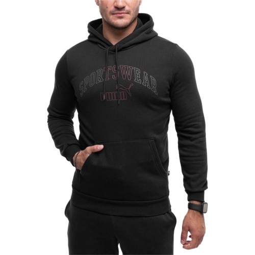 Męska bluza Puma Ess+ Logo Lab Hoodie FL, czarna 681775 01
