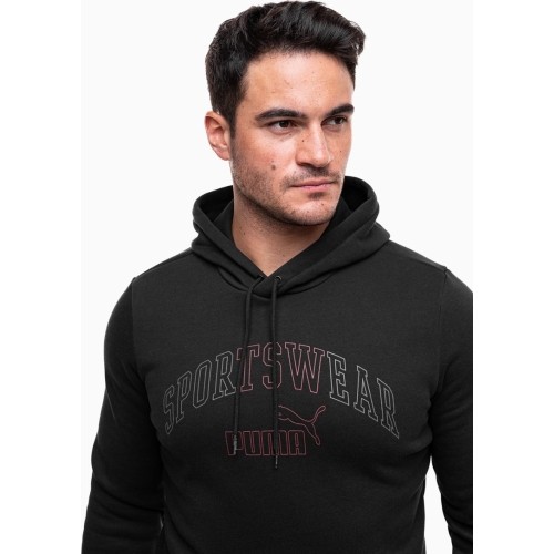 Męska bluza Puma Ess+ Logo Lab Hoodie FL, czarna 681775 01